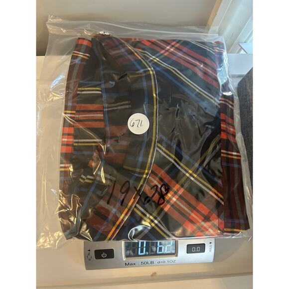 J. Crew Funnelneck Shirt in Stewart Tartan with Jeweled Buttons Women’s Size 4 - Picture 6 of 6